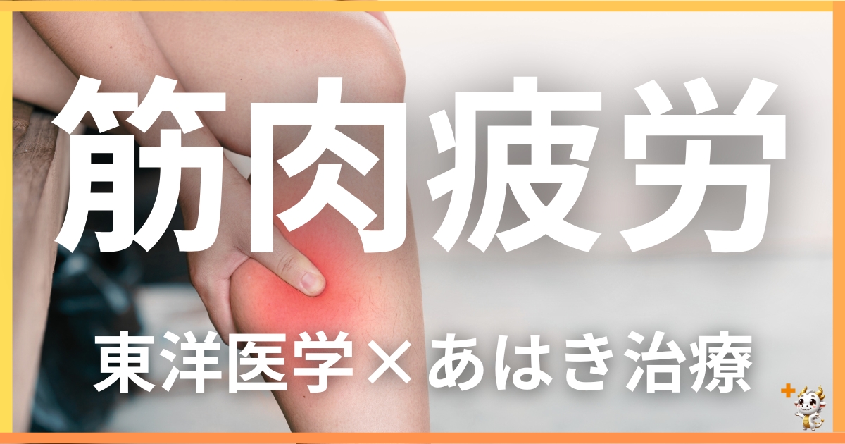 筋肉疲労を東洋医学の視点から解説｜鍼灸・あん摩マッサージ指圧で自然に改善する方法