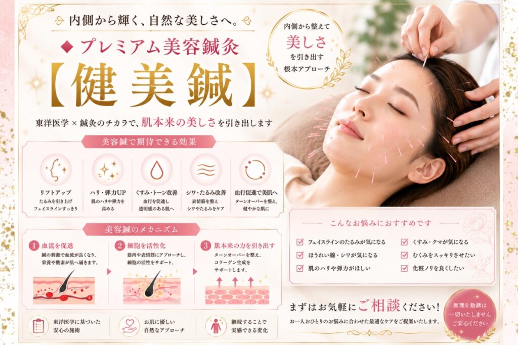 あはき整体治療院の健美鍼（美容鍼）